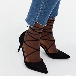 Torrid Black Lace Up Pump - 9W